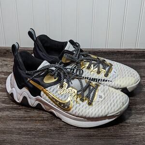 Nike Men's White Black Gold Giannis Immortality Basketball Shoe Size 14